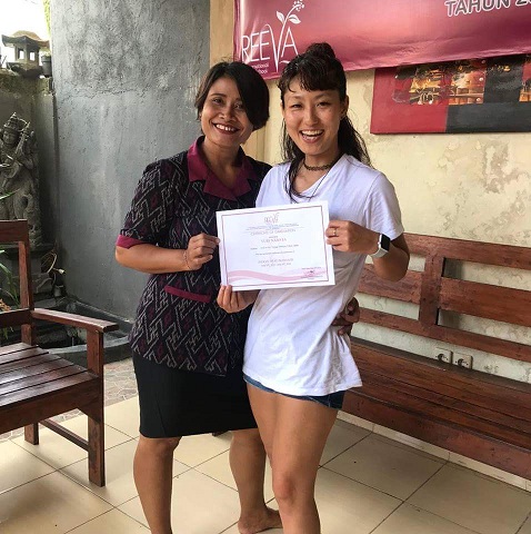Reeva Bali Spa School Student